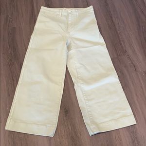 Madewell Emmett Wide Leg Pants in Light Mint